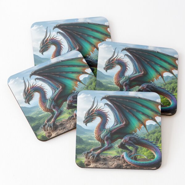 Item preview, Epic Winged Dragon on Mountain Cliff designed and sold by kharatsuchita.