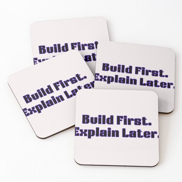 Item preview, Build First Explain Later Motivational Quote  designed and sold by AuraThreadzz.