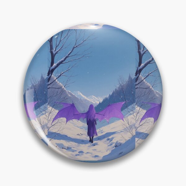 Item preview, Purple vampire and winter landscape designed and sold by ArtsJulian.