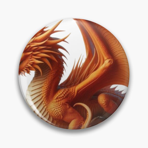 Artikelvorschau, Fantasy-Illustration eines feurigen orangefarbenen Drachen entworfen und verkauft von kharatsuchita.