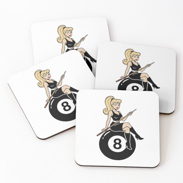 Item preview, 8 Ball 8 Ball Pin-Up Girl – Vintage Billiards Illustration Pin-Up Girl – Vintage Billiards Illustration designed and sold by GiftsCreek.