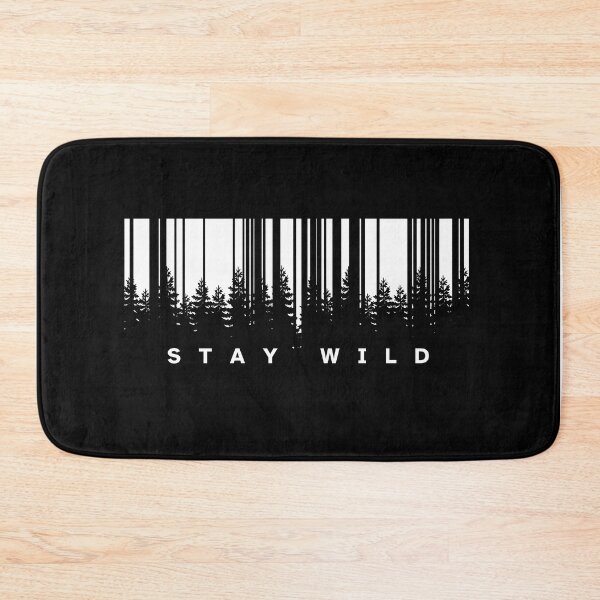 Item preview, Stay Wild Forest Barcode – Nature Adventure Minimalist Design designed and sold by Taviofashion.