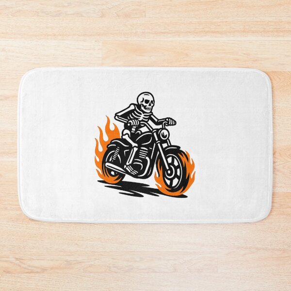 Item preview, Skeleton Riding Motorcycle With Flaming Wheels  designed and sold by thalloathiew.