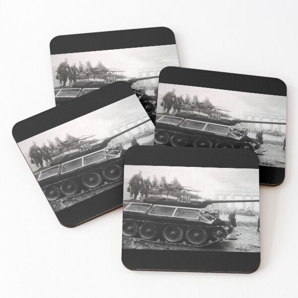 Item preview, WW2 - USSR - T34/85 With Side Deflectors Next to the Brandenburg Gate - Germany 1945 designed and sold by TheHappyK.