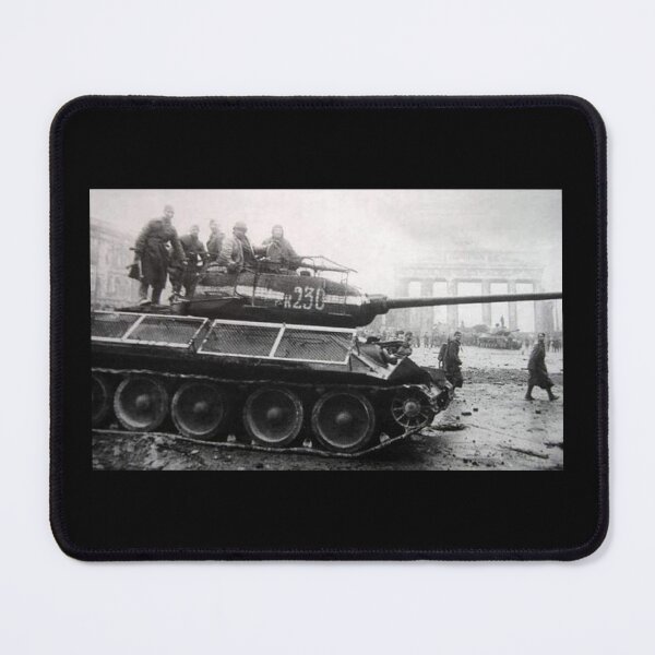 Item preview, WW2 - USSR - T34/85 With Side Deflectors Next to the Brandenburg Gate - Germany 1945 designed and sold by TheHappyK.