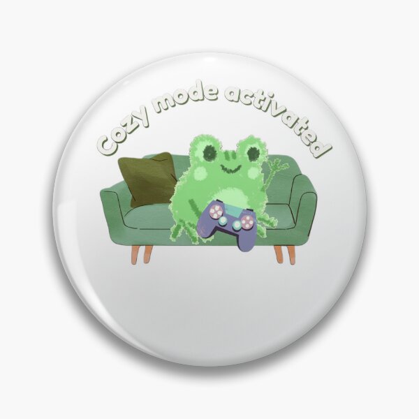 Item preview, Cozy Mode Activated – Cute Gamer Frog Illustration designed and sold by BloomPixelArt.