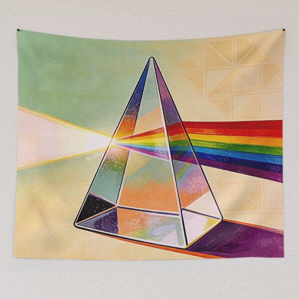 Item preview, Rainbow Prism Light Spectrum - Cosmic Geometric Art designed and sold by Hen-C-Art.