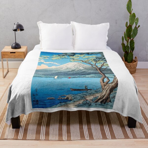 Item preview, Mount Fuji from Lake Yamanaka - Vintage Japanese Landscape Print designed and sold by Open Canvas.