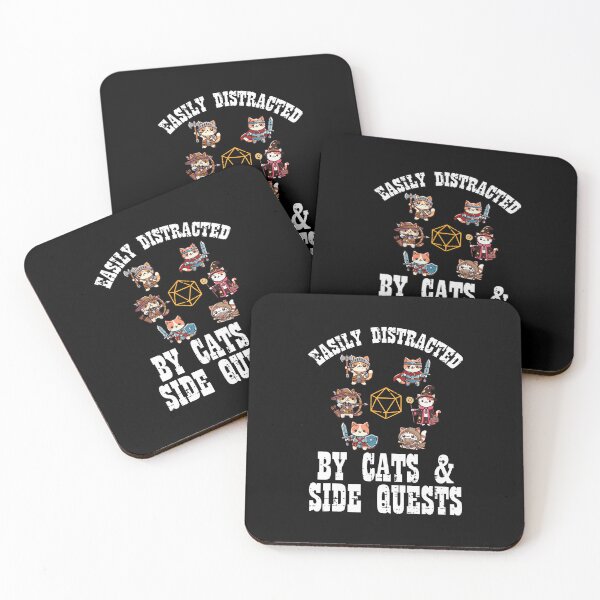Item preview, Gaming Easily Distracted By Cats Side Quests Boys Men designed and sold by bambiai.