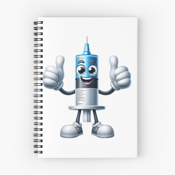 Item preview, Cute Medical Syringe with Thumbs Up Cartoon designed and sold by LunaPixelStudio.