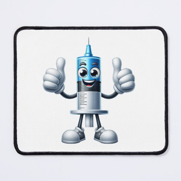 Item preview, Cute Medical Syringe with Thumbs Up Cartoon designed and sold by LunaPixelStudio.