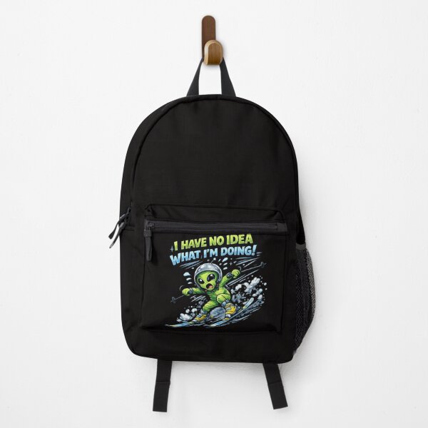 Item preview, Clumsy Alien on Skis – Funny UFO Winter Sports Cartoon designed and sold by Tadeusz1.