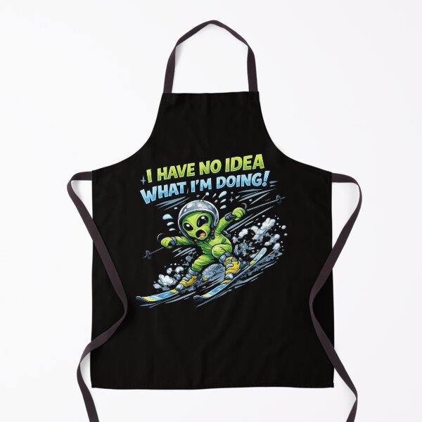 Item preview, Clumsy Alien on Skis – Funny UFO Winter Sports Cartoon designed and sold by Tadeusz1.