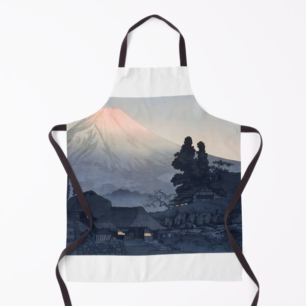 Item preview, Mount Fuji and Village at Night - Hiroaki Takahashi Vintage Print designed and sold by Open Canvas.