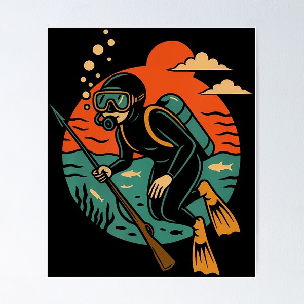 Item preview, Vintage Spearfisher Harpoons Scuba Diving Spearfishing designed and sold by heupelipocko.