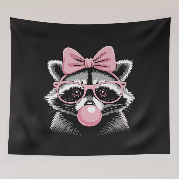 Item preview, Badger Wearing Glasses and Blowing Pink Bubble Gum designed and sold by Rackaam.