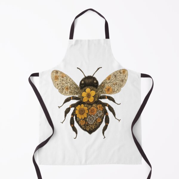Item preview, Floral Bee Botanical Nature Artwork designed and sold by CottonandQuill.
