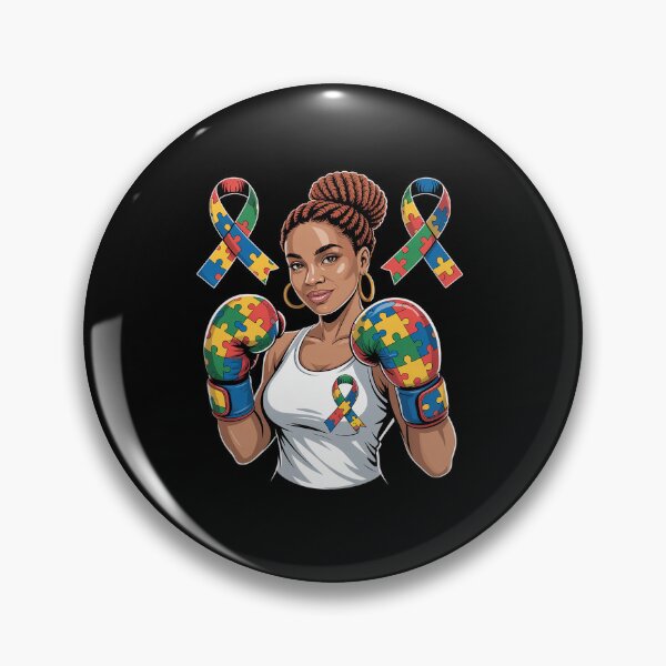 Item preview, African American Black Autism Mom Afro Autism Awareness Mama designed and sold by SIGORDESIGN.