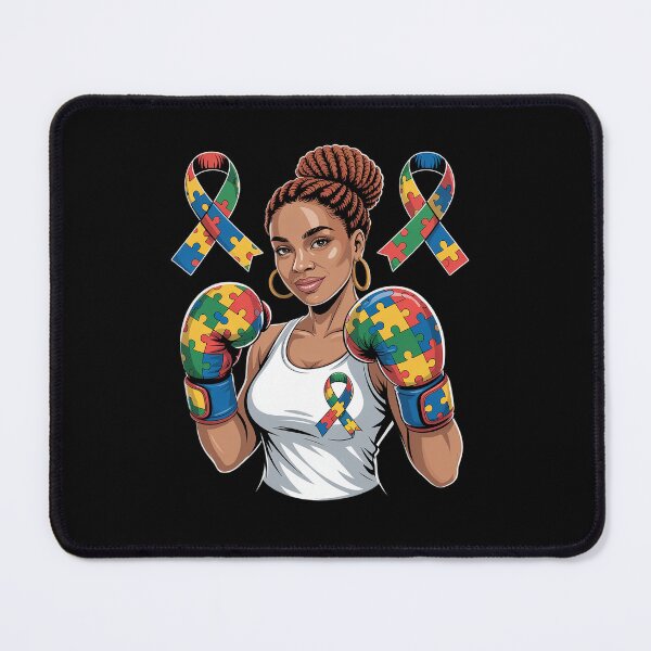 Item preview, African American Black Autism Mom Afro Autism Awareness Mama designed and sold by SIGORDESIGN.