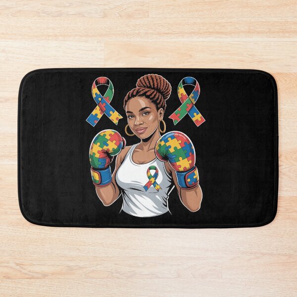 Item preview, African American Black Autism Mom Afro Autism Awareness Mama designed and sold by SIGORDESIGN.
