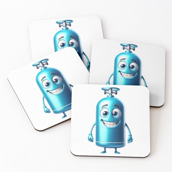 Item preview, Happy Oxygen Tank Medical Mascot Cartoon designed and sold by LunaPixelStudio.