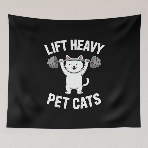 Item preview, Lift Heavy Pet Cats Gym Workout Weight Lifter designed and sold by FaithAbbott.