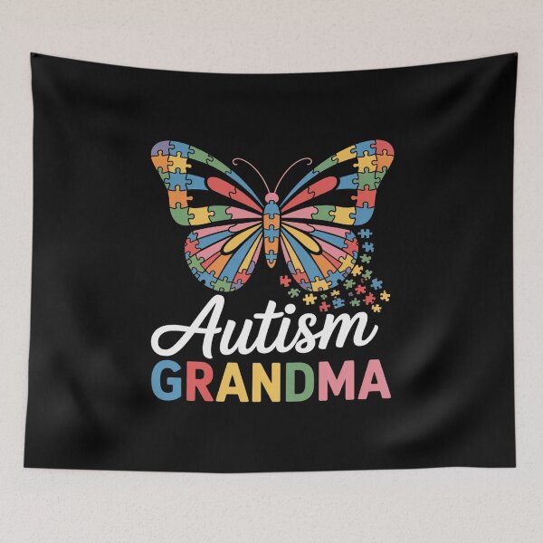 Item preview, Autism Awareness Grandma Butterfly Cute designed and sold by SIGORDESIGN.