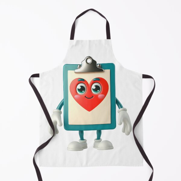 Item preview, Cute Heart Clipboard Medical Mascot Character designed and sold by LunaPixelStudio.