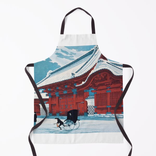 Item preview, Red Gate in Snow (Akamon) - Hiroaki Takahashi Vintage Print designed and sold by Open Canvas.
