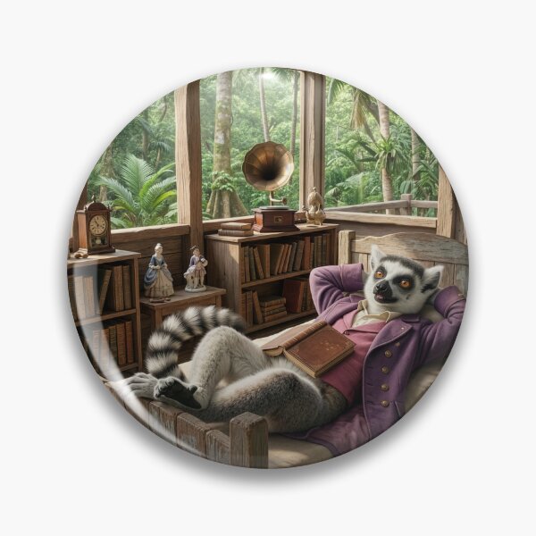 Item preview, Lemur Relaxes in His Treehouse Hideaway designed and sold by Tridentulus.