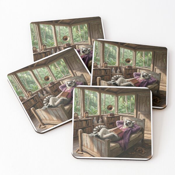 Item preview, Lemur Relaxes in His Treehouse Hideaway designed and sold by Tridentulus.
