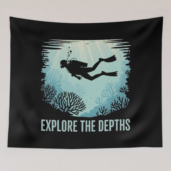 Item preview, Scuba Diving Scuba Diver Birthday Explore The Depths designed and sold by heupelipocko.