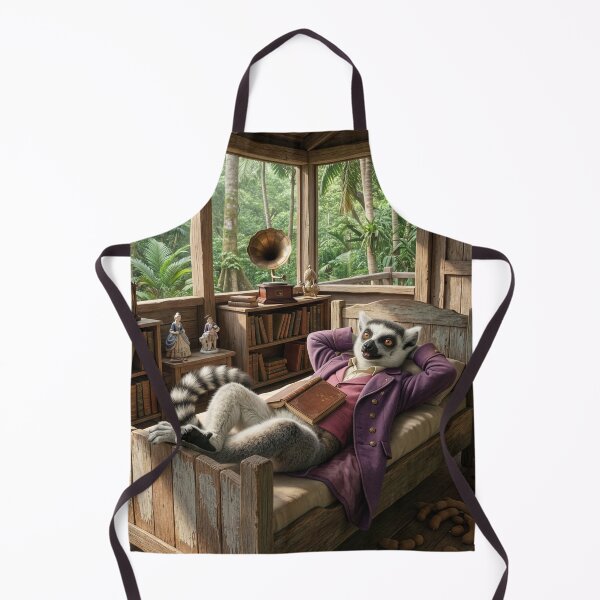 Item preview, Lemur Relaxes in His Treehouse Hideaway designed and sold by Tridentulus.