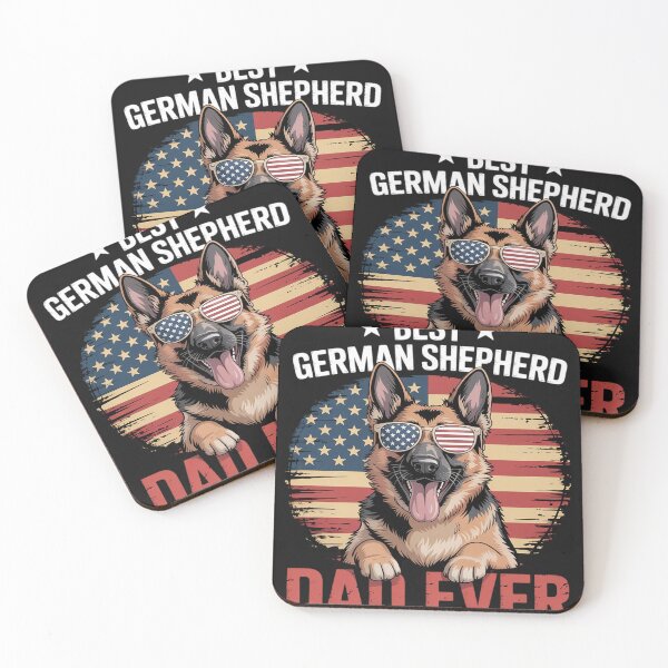 Item preview, Best German Shepherd Dad Ever American Flag Fathers Day designed and sold by Rackaam.