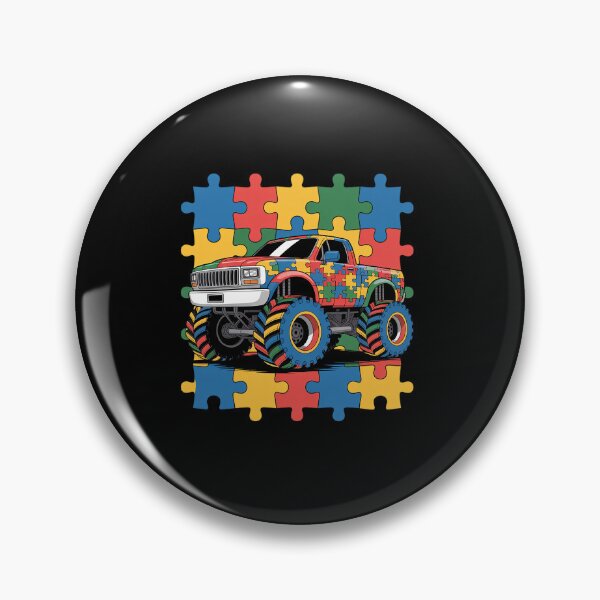 Item preview, Autism Awareness Monster Truck designed and sold by SIGORDESIGN.