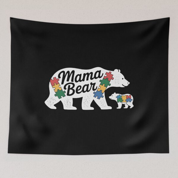 Item preview, Autism Awareness Mama Bear Autistic Kids Awareness Mom designed and sold by SIGORDESIGN.