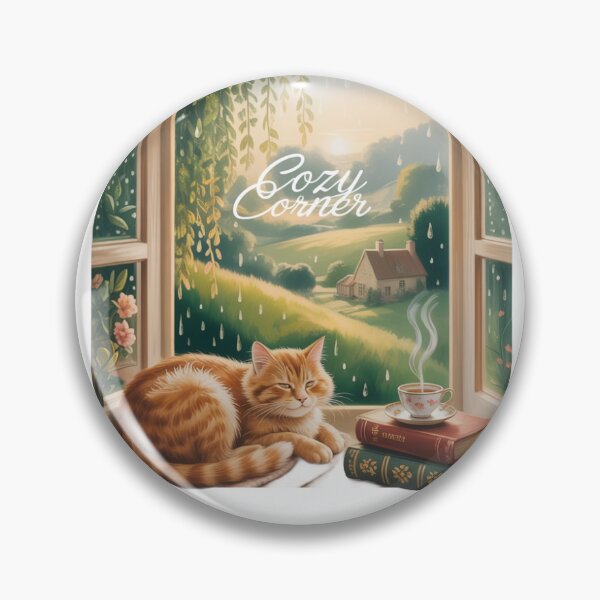 Item preview, Cozy Corner Cat Cottage Sticker designed and sold by VelvetForge.