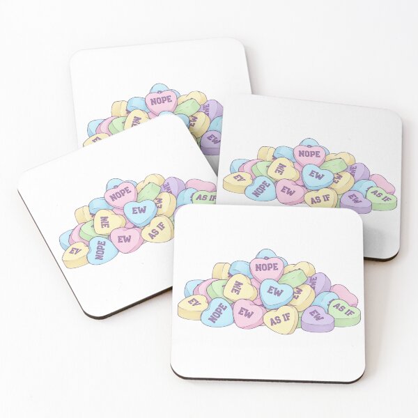 Item preview, Sassy Anti-Valentine Candy Hearts Nope Ew As If Pastel Goth designed and sold by ARTReMi.