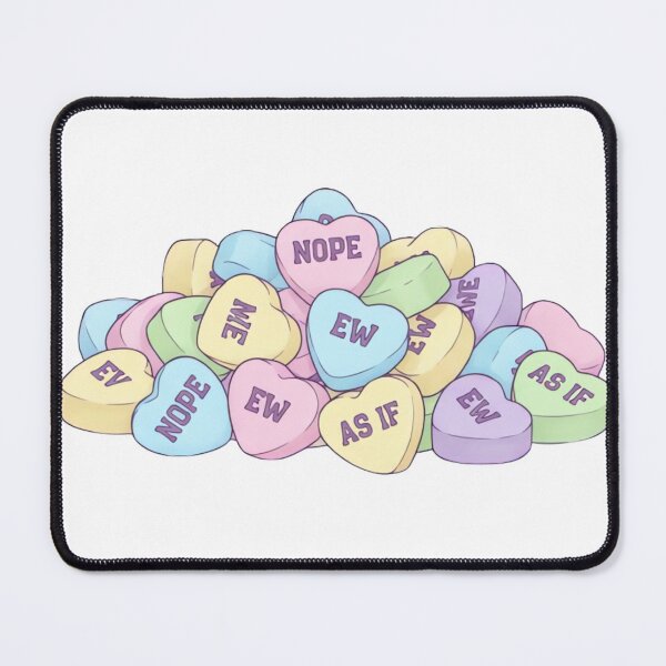 Item preview, Sassy Anti-Valentine Candy Hearts Nope Ew As If Pastel Goth designed and sold by ARTReMi.