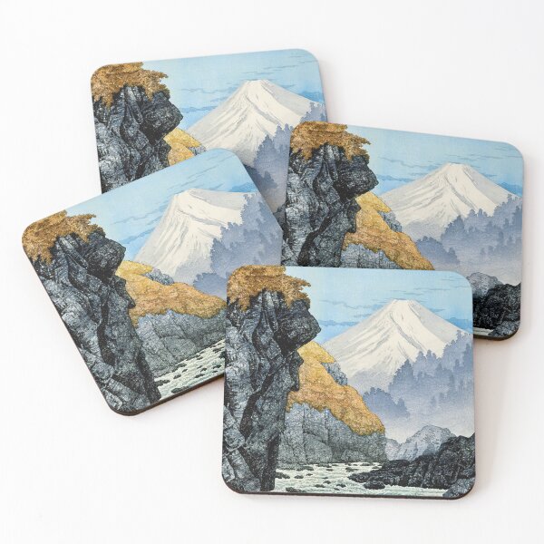 Item preview, Mount Fuji and Rocky River Gorge - Hiroaki Takahashi Vintage Print designed and sold by Open Canvas.