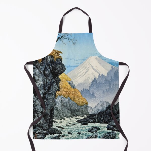 Item preview, Mount Fuji and Rocky River Gorge - Hiroaki Takahashi Vintage Print designed and sold by Open Canvas.