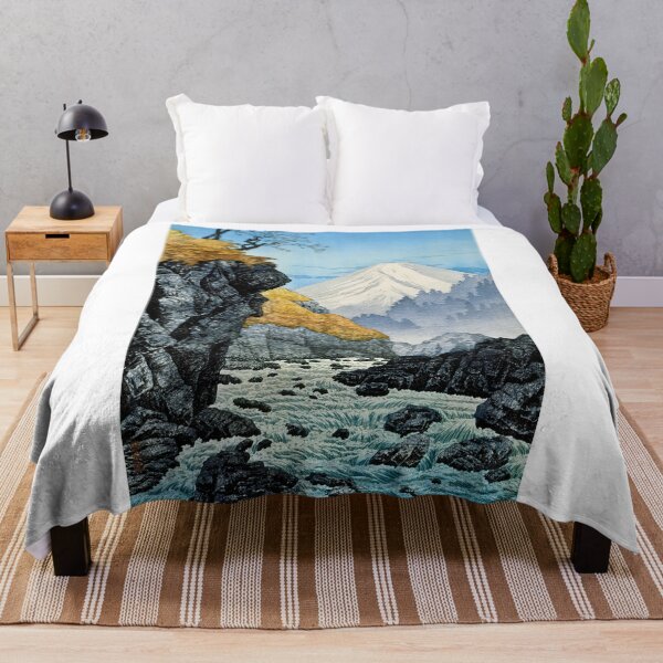 Item preview, Mount Fuji and Rocky River Gorge - Hiroaki Takahashi Vintage Print designed and sold by Open Canvas.