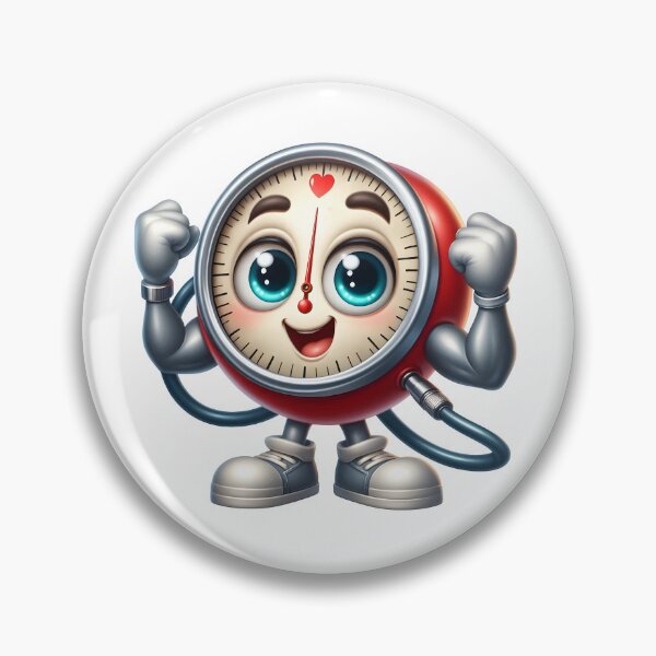 Item preview, Cute Blood Pressure Mascot Heart Health Monitor designed and sold by LunaPixelStudio.