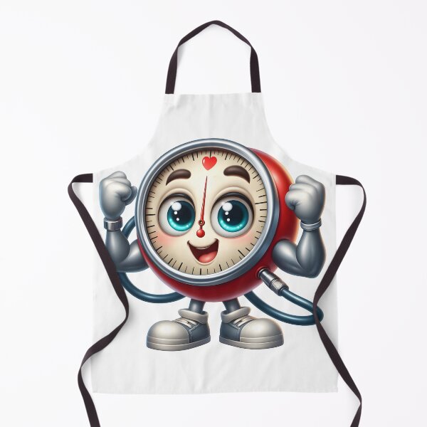 Item preview, Cute Blood Pressure Mascot Heart Health Monitor designed and sold by LunaPixelStudio.