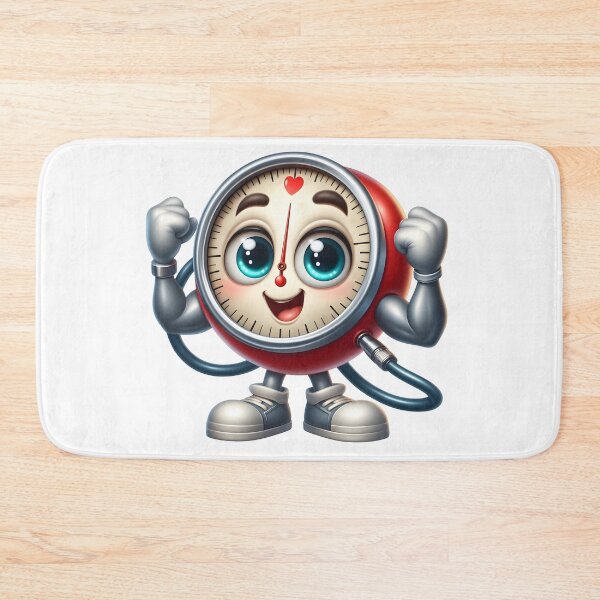 Item preview, Cute Blood Pressure Mascot Heart Health Monitor designed and sold by LunaPixelStudio.