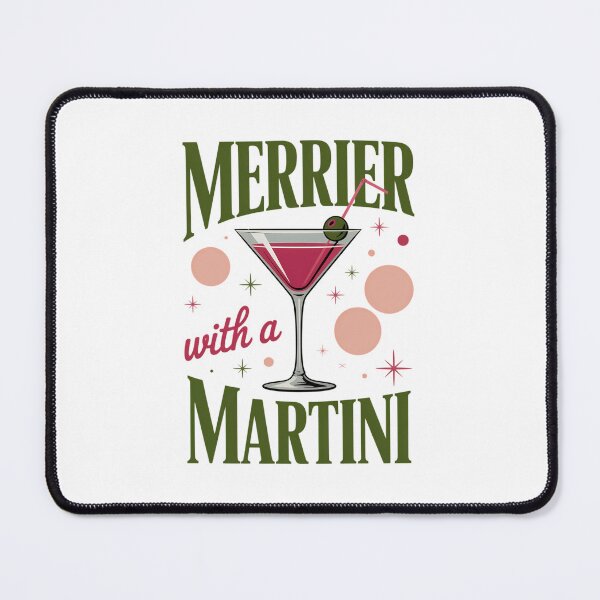 Item preview, Merrier With A Martini Trendy Christmas Martini Christmas Holiday Party Crew designed and sold by FaithAbbott.