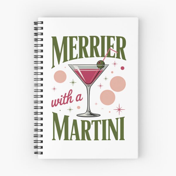 Item preview, Merrier With A Martini Trendy Christmas Martini Christmas Holiday Party Crew designed and sold by FaithAbbott.