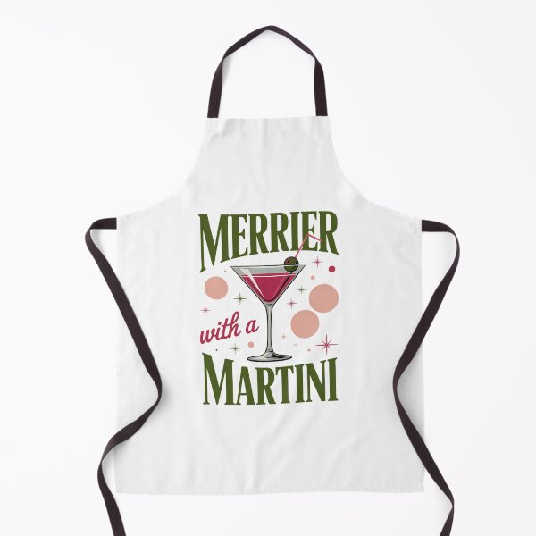 Item preview, Merrier With A Martini Trendy Christmas Martini Christmas Holiday Party Crew designed and sold by FaithAbbott.