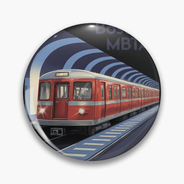 Item preview, Boston MBTA Subway Retro Train City Transit Artwork designed and sold by Rackaam.