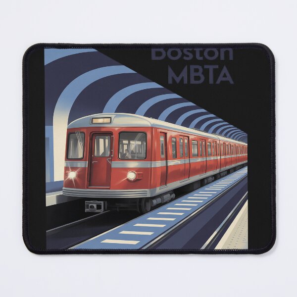 Item preview, Boston MBTA Subway Retro Train City Transit Artwork designed and sold by Rackaam.